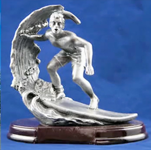 In only his second post-operative competition a month after his transplant, Rich Salick “waxed” the competition, becoming the first professional athlete to make a competitive comeback following a transplant – and his trophy is still on display in the dialysis unit at the University of Florida’s Shands Teaching Hospital. (Image for SpaceCoastDaily.com)